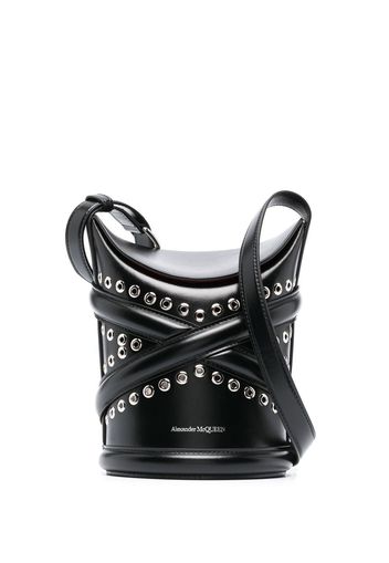 Alexander McQueen Lei studded bucket bag - Schwarz