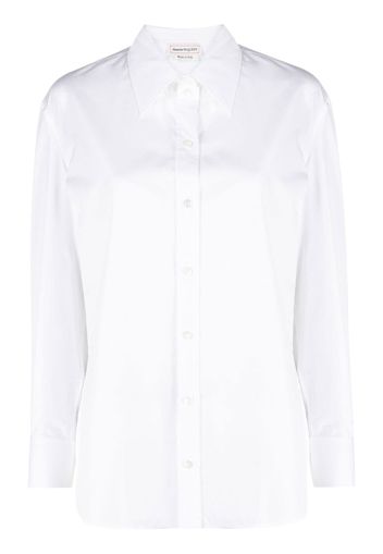 Alexander McQueen long-sleeved cotton shirt - Weiß