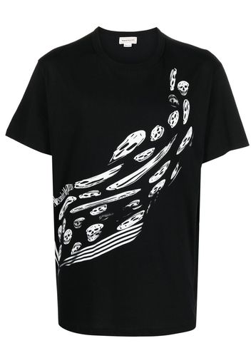 Alexander McQueen skeleton-print short-sleeved T-shirt - Schwarz