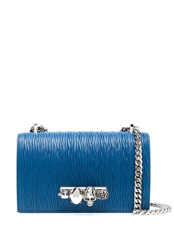 Alexander McQueen Four Ring leather shoulder bag - Blau