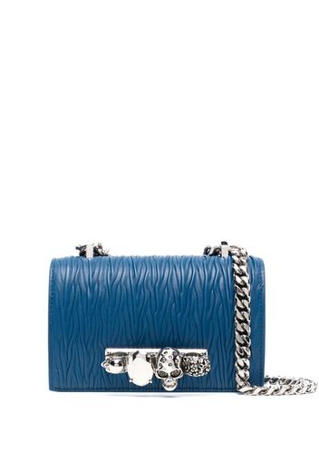 Alexander McQueen Four Ring leather satchel bag - Blau