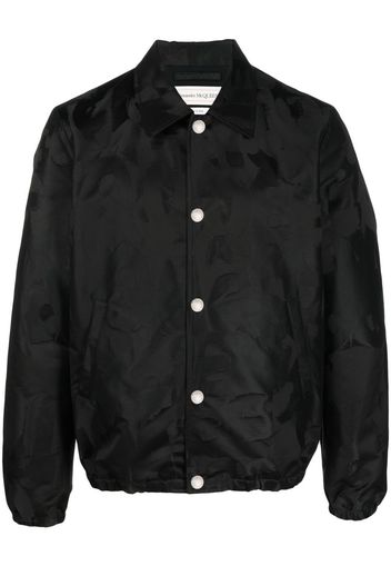 Alexander McQueen satin collared bomber jacket - Schwarz