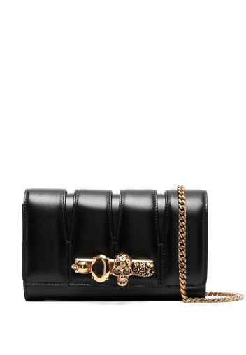 Alexander McQueen Skull quilted clutch bag - Schwarz