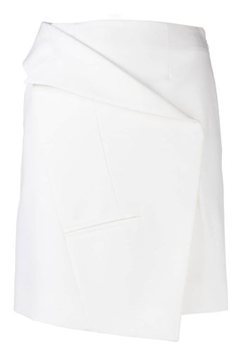 Alexander McQueen asymmetric wool miniskirt - Weiß