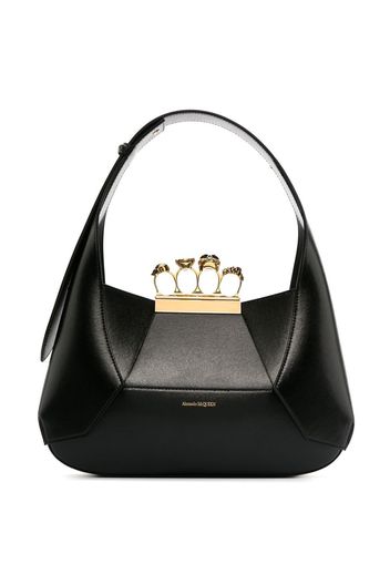 Alexander McQueen Four-Ring leather tote bag - Schwarz