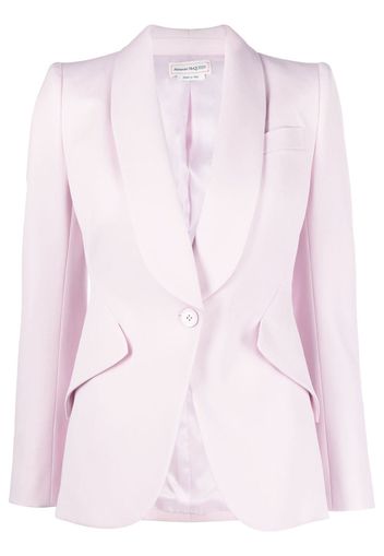 Alexander McQueen peak-shoulder single-breasted blazer - Rosa