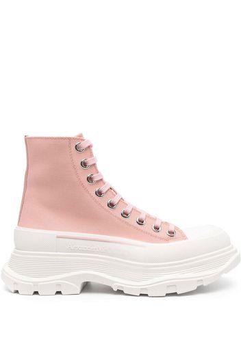 Alexander McQueen Oversized-sole ankle boots - Rosa