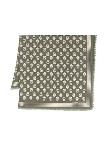 Alexander McQueen skull-print scarf - 2972 GREEN