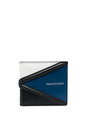 Alexander McQueen colour-block leather wallet - Blau