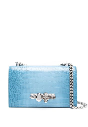 Alexander McQueen Four Ring handle crossbody bag - Blau