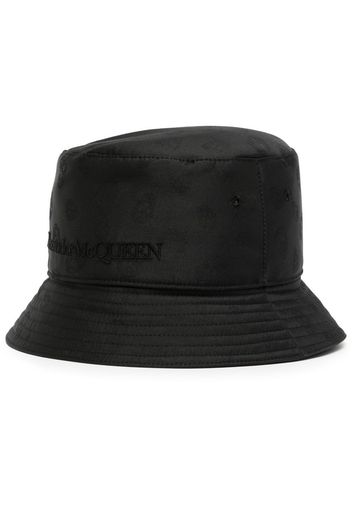 Alexander McQueen Fischerhut mit Totenkopf - Schwarz