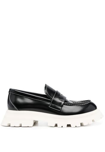 Alexander McQueen ridged-rubber sole loafers - Schwarz