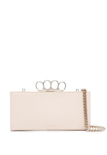 Alexander McQueen knuckleduster clutch bag - Nude