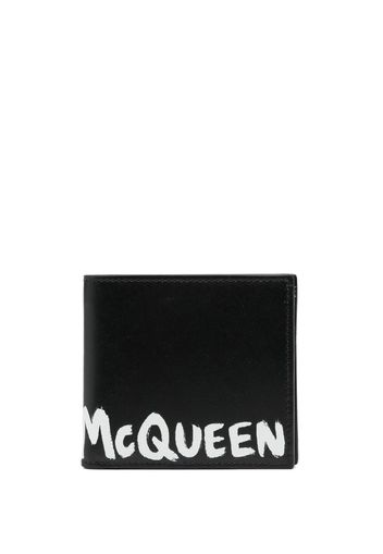 Alexander McQueen logo-print bi-fold wallet - Schwarz