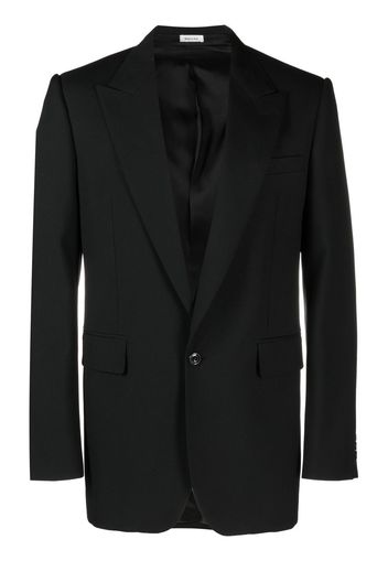 Alexander McQueen single-breasted button blazer - Schwarz