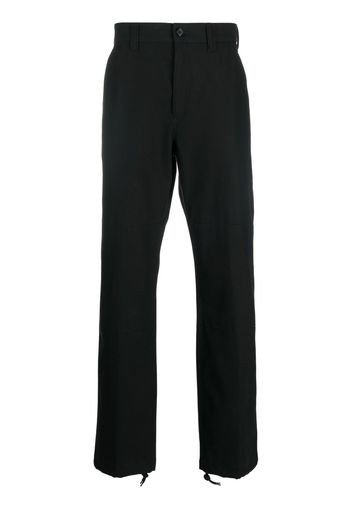 Alexander McQueen drawstring-hem cotton trousers - Schwarz