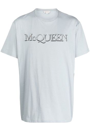 Alexander McQueen logo-print cotton T-shirt - Grau