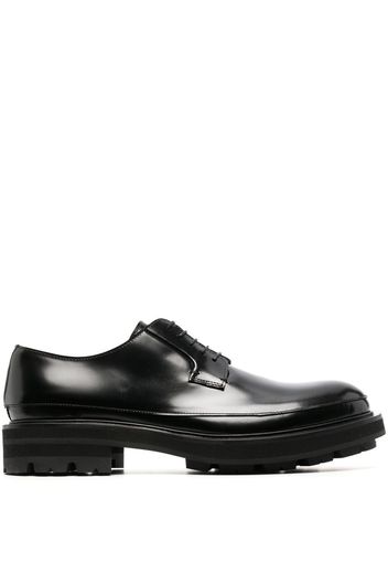 Alexander McQueen 50mm chunky lace-up leather shoes - Schwarz