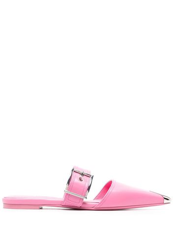 Alexander McQueen pointed leather mules - Rosa