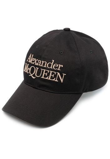 Alexander McQueen embroidered-logo baseball cap - Schwarz