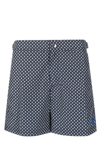 Alexander McQueen skull-print shorts - Blau