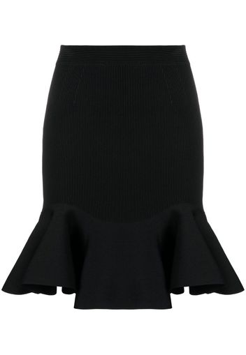 Alexander McQueen high-waisted midi skirt - Schwarz