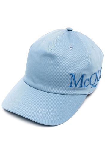 Alexander McQueen embroidered-logo baseball cap - Blau