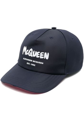 Alexander McQueen logo-print baseball cap - Blau