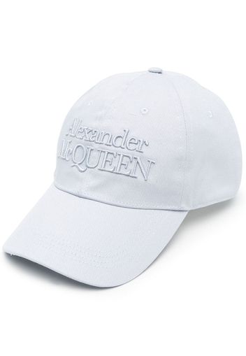 Alexander McQueen embroidered-logo baseball cap - Blau