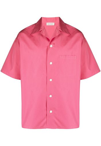 Alexander McQueen rear logo-print short-sleeved shirt - Rosa