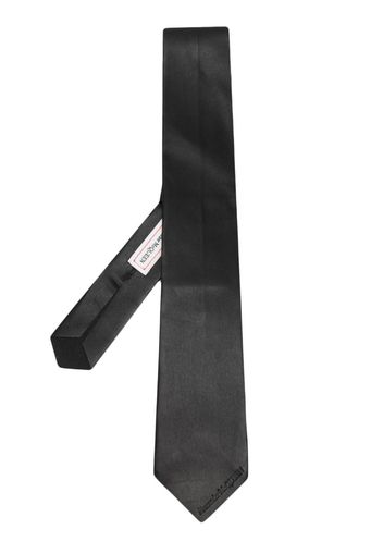 Alexander McQueen debossed-logo leather tie - Schwarz