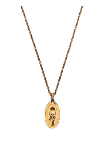 Alexander McQueen skull-pendant long necklace - Gold