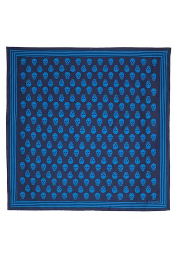 Alexander McQueen Biker silk scarf - Blau