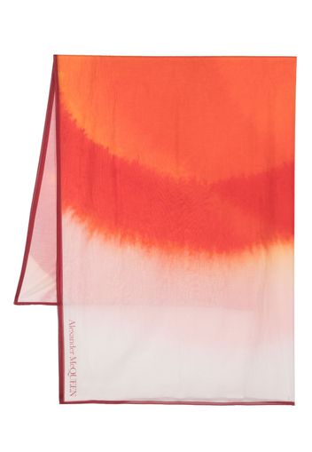 Alexander McQueen logo gradient-effect scarf - Rosa