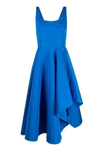 Alexander McQueen asymmetric draped midi dress - Blau