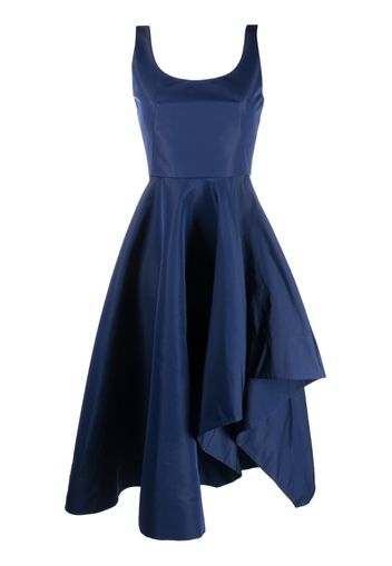 Alexander McQueen asymmetric draped midi dress - Blau