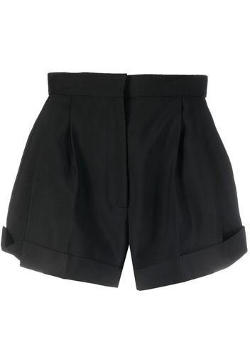 Alexander McQueen pleat-detail wool tailored shorts - Schwarz