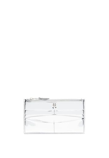 Alexander McQueen Skull metallic card-holder - Silber