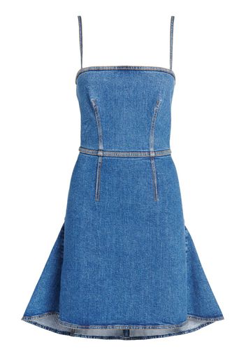 Alexander McQueen Minikleid mit V-Ausschnitt - Blau