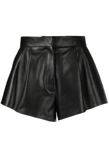 Alexander McQueen high-waisted leather shorts - Schwarz