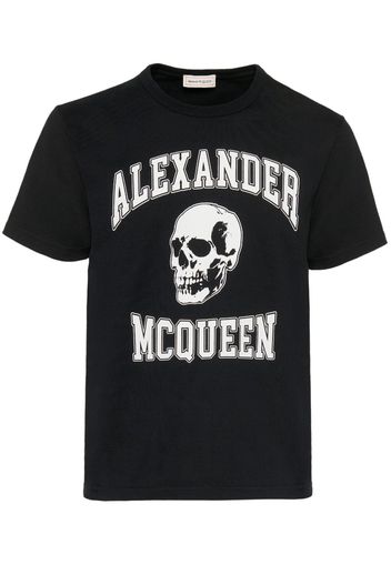 Alexander McQueen skull logo-print T-shirt - Schwarz