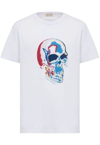 Alexander McQueen Solarised Skull print T-shirt - Weiß