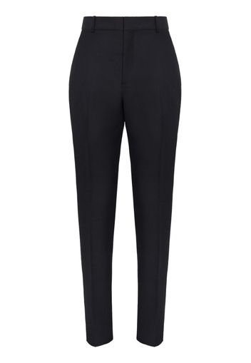 Alexander McQueen Halbhohe Slim-Fit-Hose - Schwarz