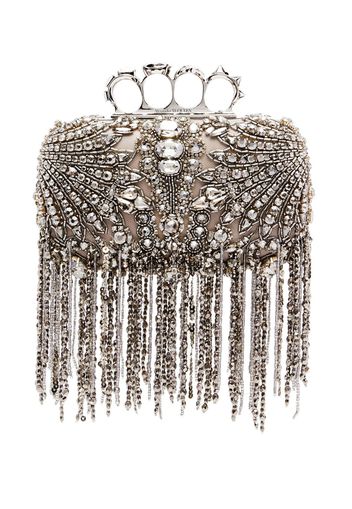 Alexander McQueen Knuckle Victorian Jewel Clutch - Nude