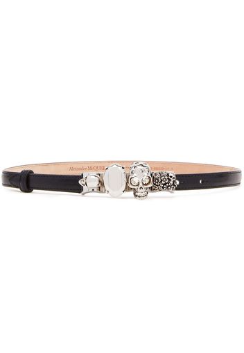 Alexander McQueen The Knuckle leather belt - Schwarz