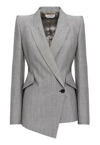 Alexander McQueen Asymmetrischer Blazer - Grau