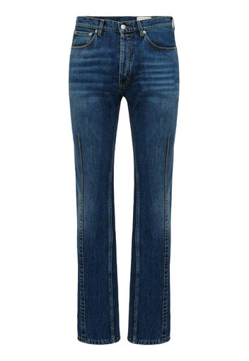 Alexander McQueen Straight-Leg-Jeans mit Abnähern - Blau