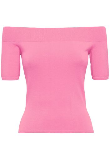 Alexander McQueen off-shoulder knitted top - Rosa