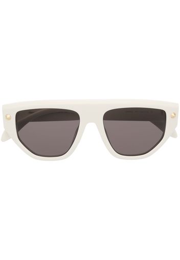 Alexander McQueen Spike Studs geometric-frame sunglasses - Weiß