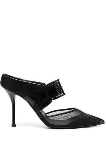 Alexander McQueen Punk mesh pointed-toe mules - Schwarz